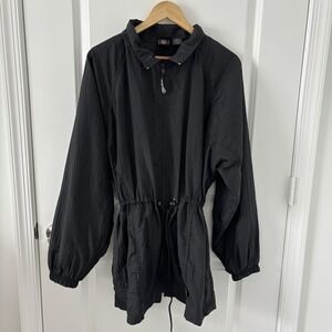 Vintage Black Nylon USA Olympic Team Windbreaker Women's JCP Jacket Sz XL